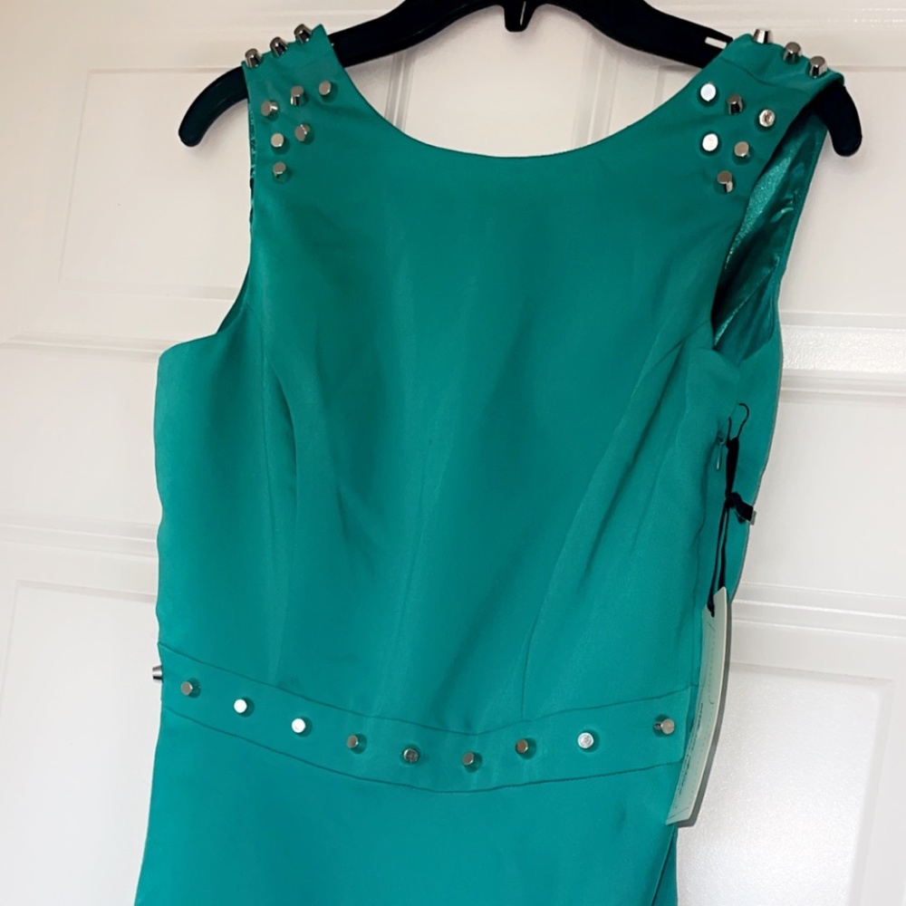 Turquoise studded dress
